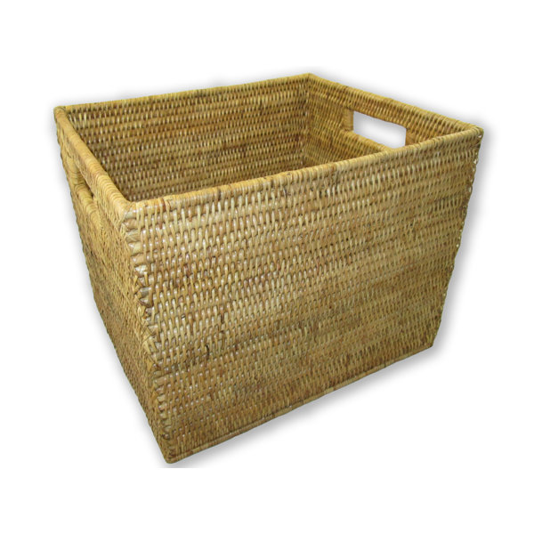 artifacts trading Rattan Letter File Basket with Cutout Handles Wayfair